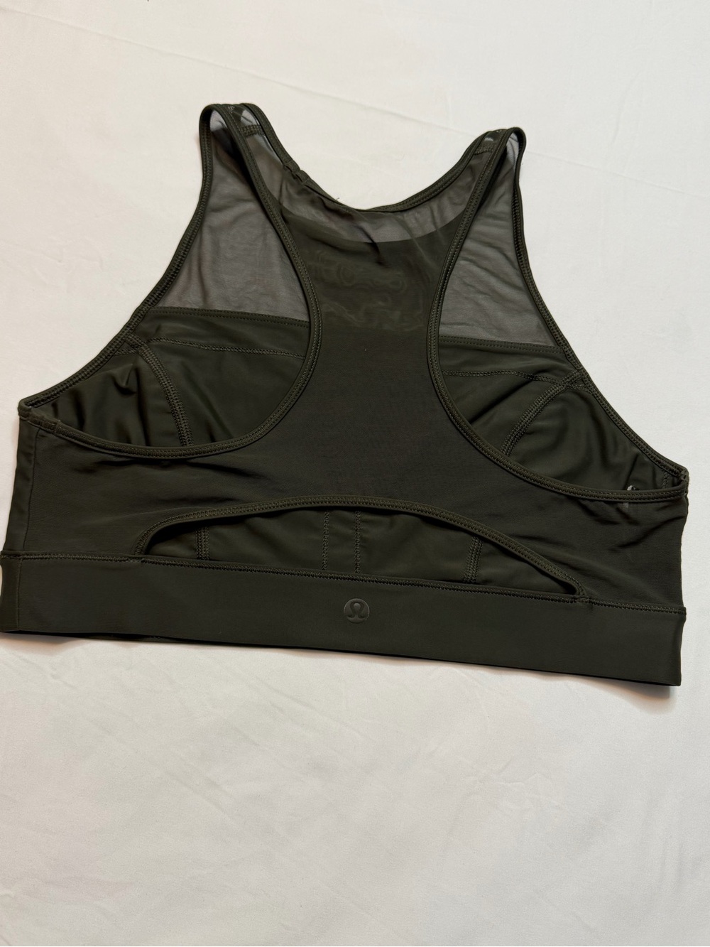 lululemon athletica Black Racerback Mesh Sports Bra m 04